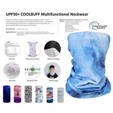 UPF50+ COOLBUFF Womens Mens Neck Gaiter